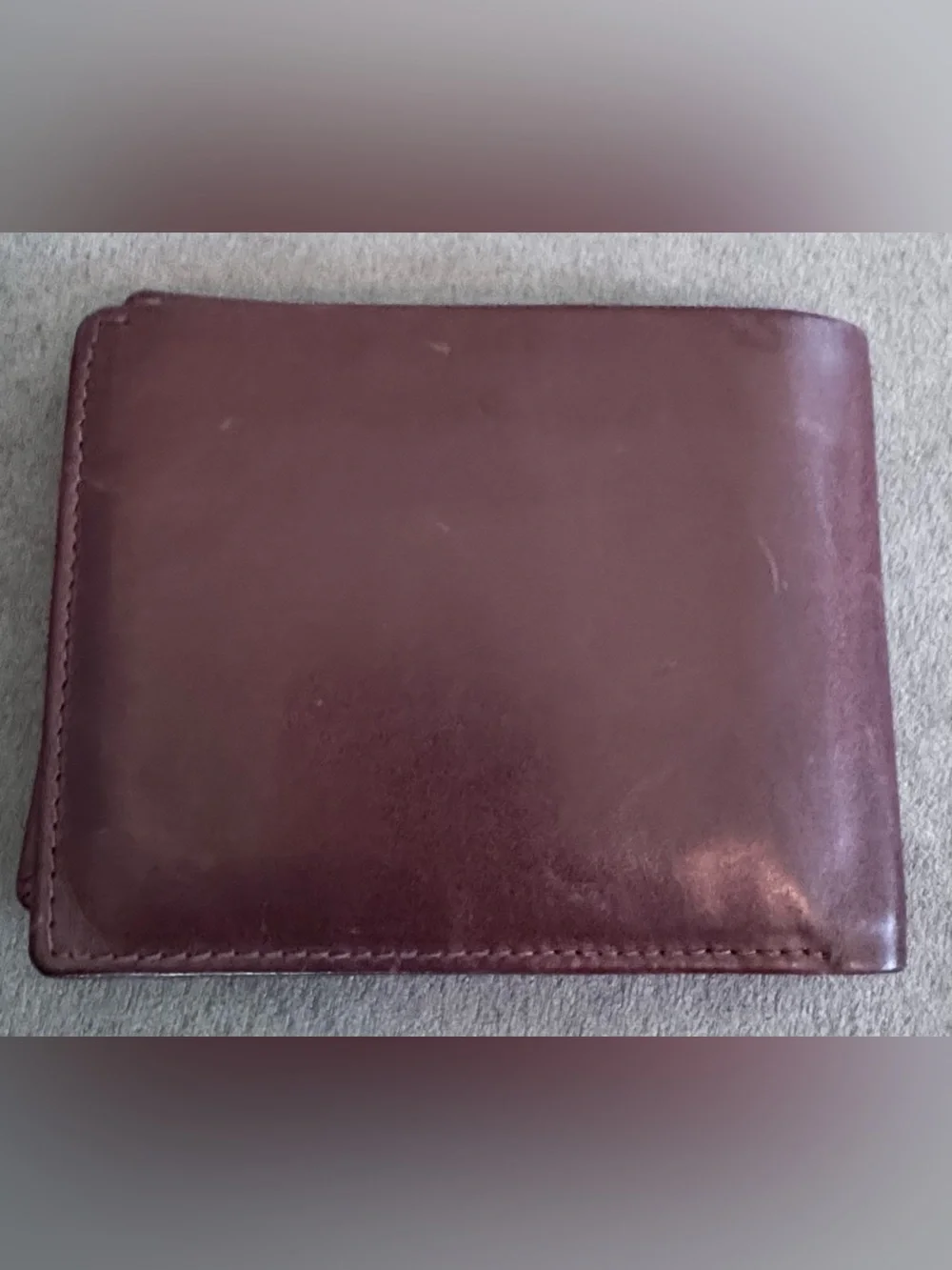 Men's Leather Bifold Wallet - Chocolate Brown